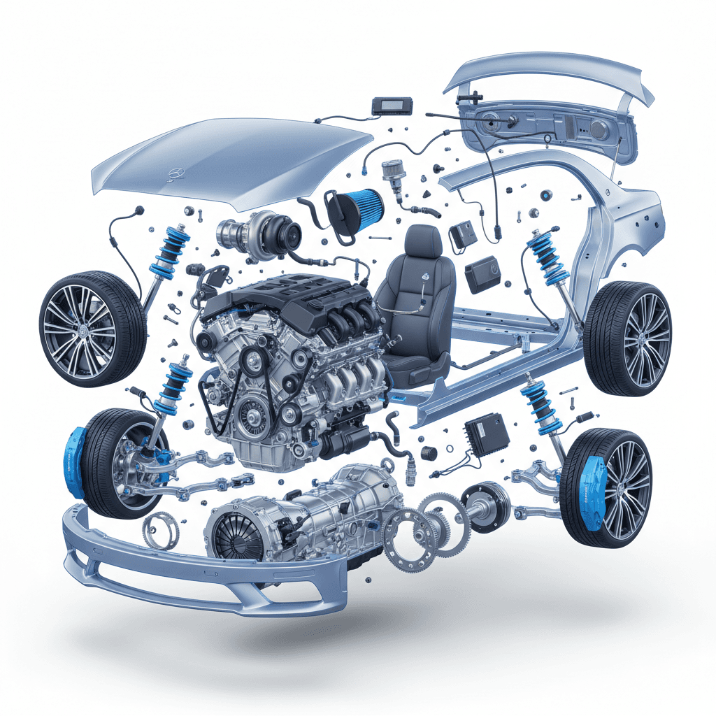 Exploded view автомобіля